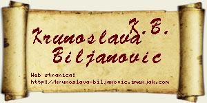 Krunoslava Biljanović vizit kartica